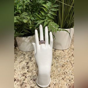 Solid 14K Tanzanite & Pink Sapphire Dome Ring